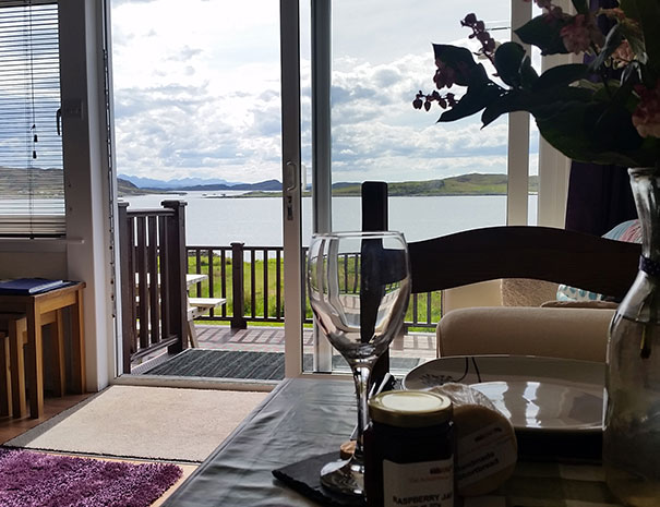 Even our dining room table has a view of the sea