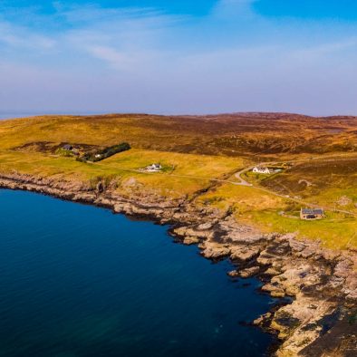 Aerial View over Port Beag Chalets