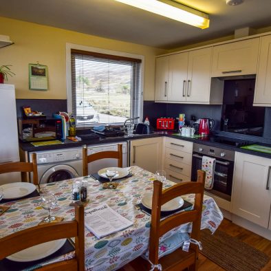 The kitchen in our 3 bedroom chalets at Port Beag Chalets