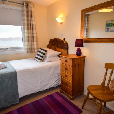 Single room accommodation in our 3 bedroom chalets at Port Beag