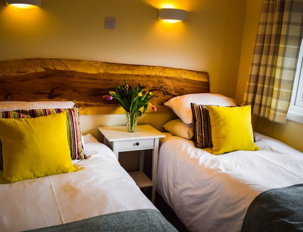 Twin or Superking room in our 3 bedroom chalet at Port Beag Chalets, Altandhu on the Coigach Peninsula