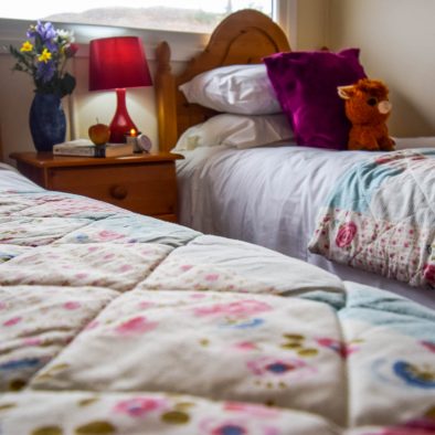 Twin room in our Rowan Chalet at Port Beag Holiday Chalets, Altandhu