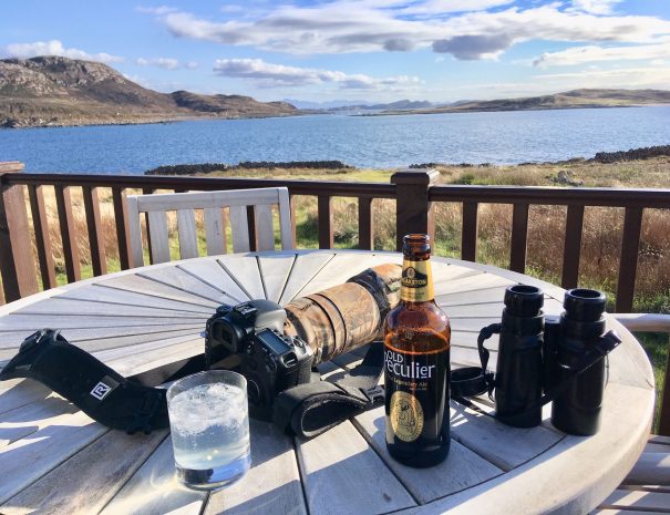 The view from Port Beag Self-catering Holiday Chalets, near Achiltibuie